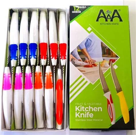 AAA Stainless Steel And Plastic A 1004 COLOR KITCHEN KNIFE For