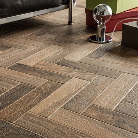 La Manoir Herringbone Wood Look Porcelain Tile Wood Floor Design