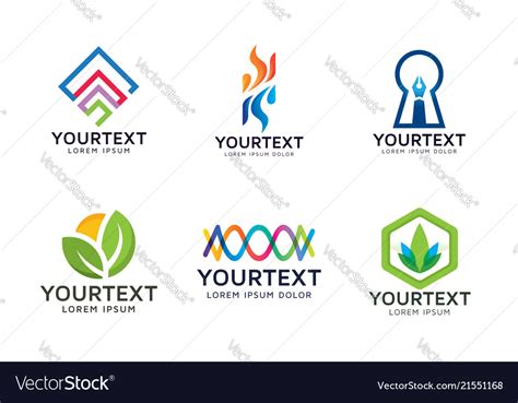 Collection Of Abstracts Logo Royalty Free Vector Image