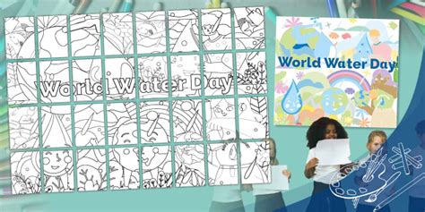 World Water Day Collaborative Colouring Activity Twinkl