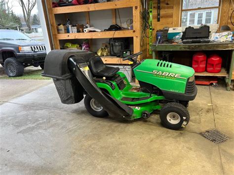 John Deere Sabre Riding Lawn Mower With Bagger For Sale Ronmowers