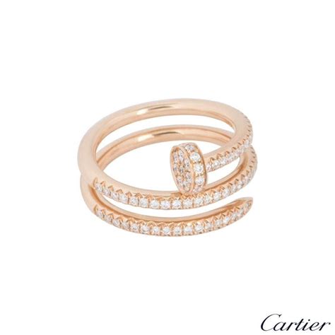 Cartier Rose Gold Full Diamond Juste Un Clou Ring At 1stdibs Juste Un