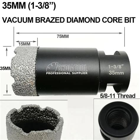 Free Shipping Pc Mm Vacuum Brazed Diamond Dry Drilling Bits Dimeter