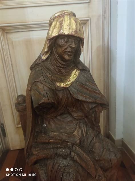 Escultura Sant Anna Cm Barroco Madera Siglo Catawiki