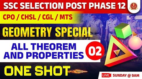 SSC Selection Post Maths 2024 Theorem And Properties Geometry