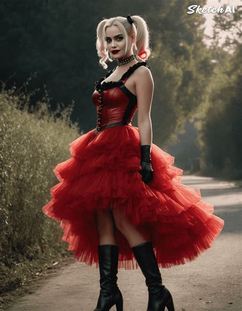 Red Dress Harley Quinn By Highgroundqueen On Deviantart