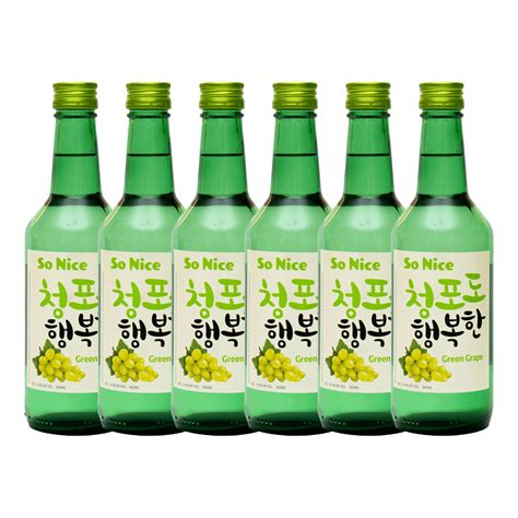 So Nice Green Grape Soju 360ml Bundle Of 6 Boozyph