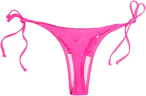 Amazon Perfurm Women Brazilian Cheeky Bikini Bottom Adjustable Side Tie Knot Thong Bathing