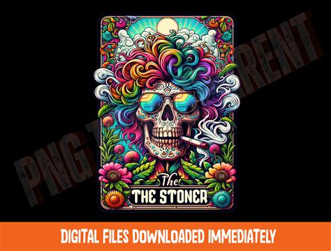 The Stoner Skeleton Tarot Card Png Graphic By DeeNaenon Creative Fabrica