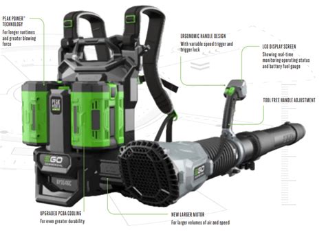 Ego Power Lbpx Pro X M H V Cordless Backpack Leaf Blower