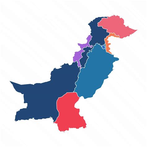 Multicolor Map of Pakistan With Provinces 25842964 Vector Art at Vecteezy