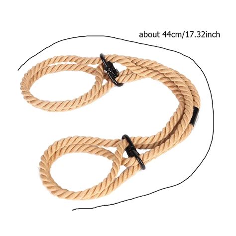 Adjustable Cotton Rope Handcuffs Bdsm Restraints Pink Cookies And