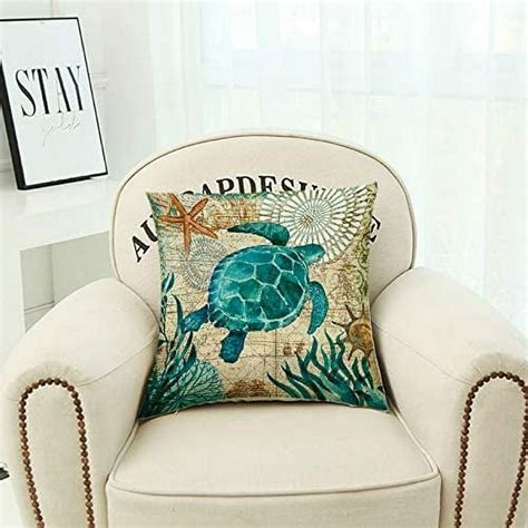 Beach Themed Sofa Pillows Cabinets Matttroy