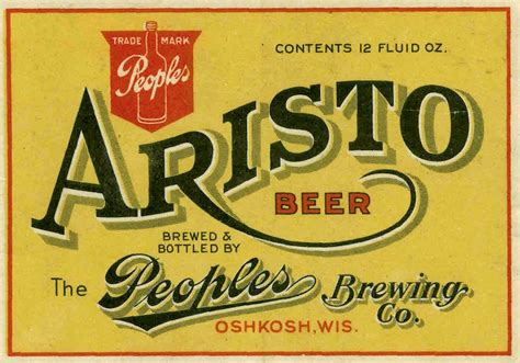 Oshkosh Beer Forgotten Oshkosh Beers Aristo