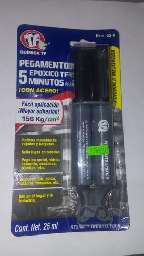 Pegamento Epoxico Tf 5 Min Acero Jeringa 25 Ml Cuotas sin interés