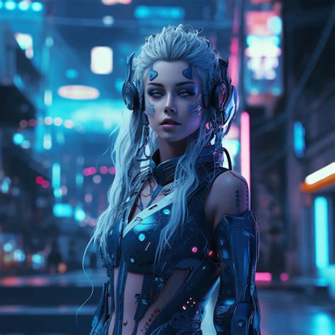 Premium Photo Cyberpunk Women In City Ai Generation