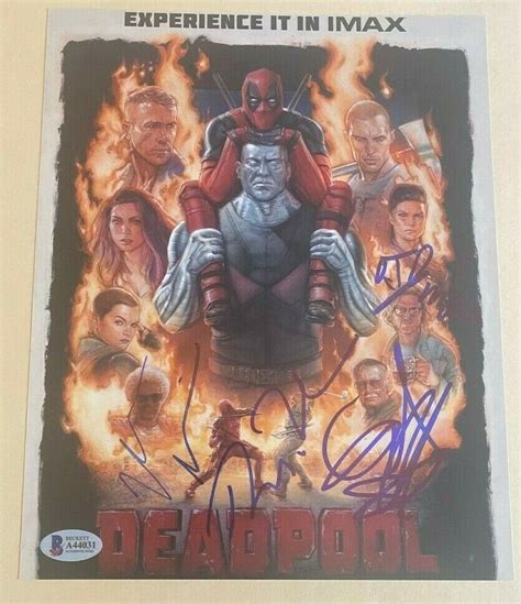 Deadpool Signed Autographed 8x10 Poster Photo Cast Signed Ryan Reynolds