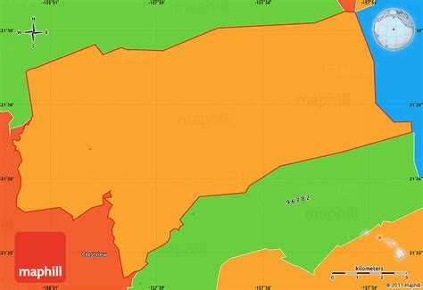 Political Simple Map of ZIP Code 96789