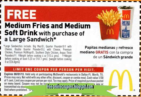 Printable Coupons 2023: Mcdonalds Coupons