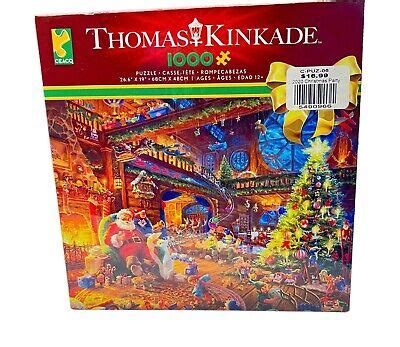 Thomas Kinkade Santa S Workshop 2018 Ceaco Jigsaw Puzzle 1000 Pieces