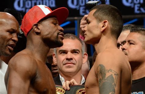 Photos Mayweather Maidana Collazo Khan Make Weight World Boxing