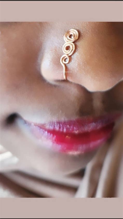 Spiral Nose Rings Nose Cuff Afrocentric Nose Jewelry Etsy