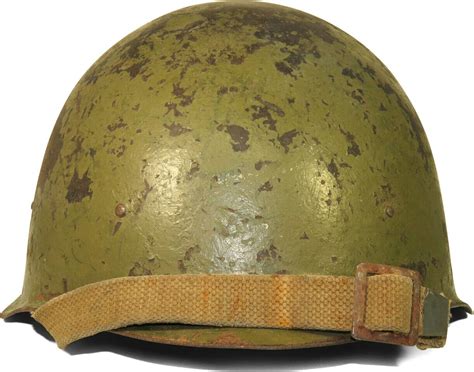 Russian Ww2 Steel Helmet M40 Variant With 6 Rivets Repainted Steel