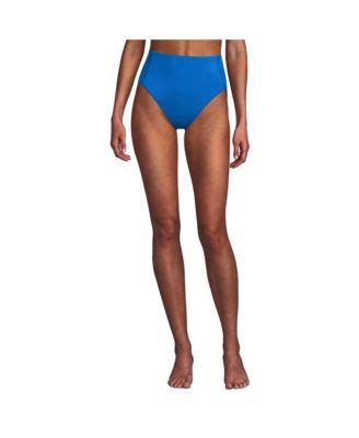 Lands End Women S Tugless Quickdry High Waisted High Leg Bikini Bottoms Macy S