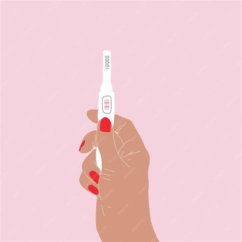 Premium Vector Illustration Of Hand Holding Positive Pregnancy Test