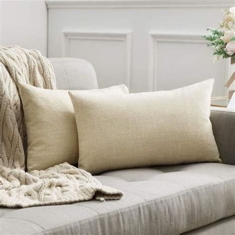 Miulee Lot De Housses De Coussin D Coratives Carr Es En Imitation De