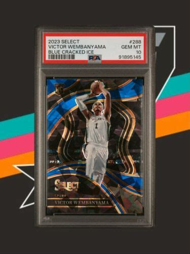 Victor Wembanyama Panini Select Courtside Blue Cracked Ice Rc