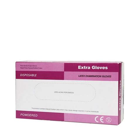 Gant d examan en Latex poudré Extra Gloves 100pcs Taille M