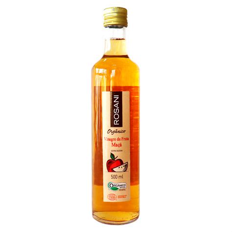 VINAGRE DE FRUTA DE MAÇÃ ORGÂNICO ROSANI 250ml E 500ml Produtos