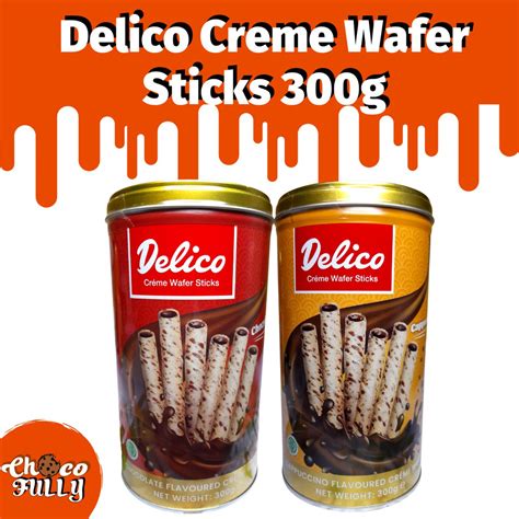 Delico Creme Wafer Sticks 300g Chocolate And Cappuccino Shopee Philippines