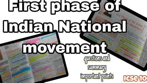 History First Phase Of Indian National Movement Important Points And