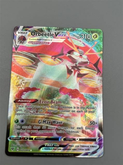 Orbeetle Vmax Pokemon Tcg Swsh Vivid Voltage Full Art Rare Ebay