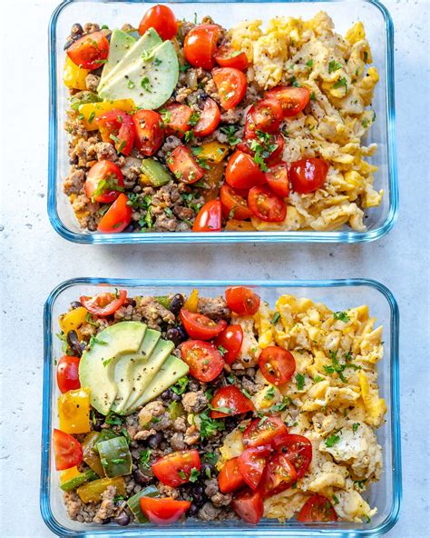 Breakfast Scramble Clean Eating Meal Prep Bowls Clean Food Crush