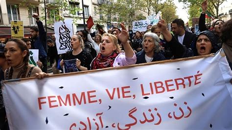 Woman Life Freedom Paris Marches In Solidarity With Iran Protests