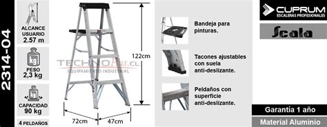 Escalera Aluminio Tijera M Pelda Os Cuprum Tecnoplus