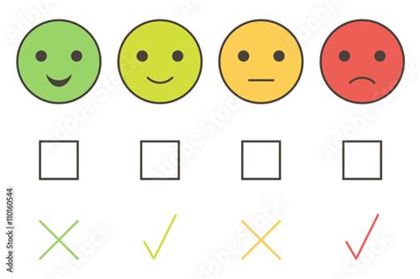 Customer Service Colorful Smiley Icons Excellent Good Average Poor