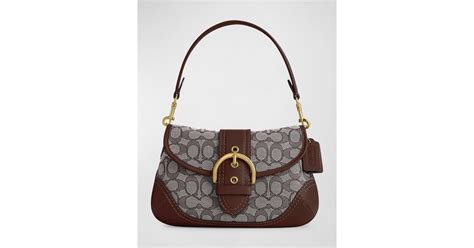 Coach Soho Signature Jacquard Shoulder Bag In Brown Lyst