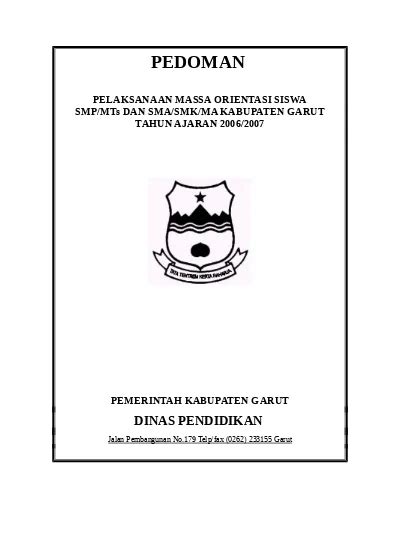 Contoh Pedoman Pelaksanaan PPDB