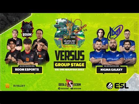 Boom Esports Vs Nigma Galaxy Esl One Malaysia Group Stage