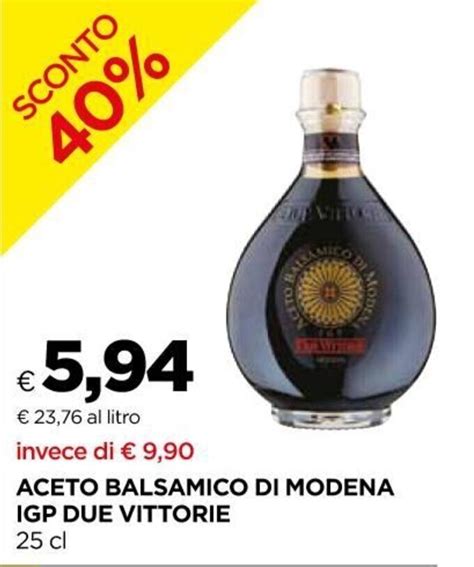 Aceto Balsamico DI Modena IGP Due Vittorie 25 Cl Offerta Di Unicoop