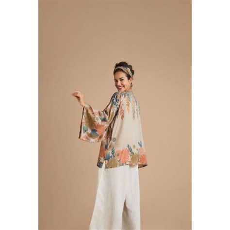 Powder Trailing Wisteria Kimono Jacket Coconut Edmonds