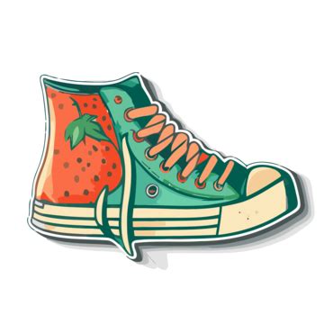 Sticker For A Pair Of Sneakers Clipart Vector Sticker Clipart