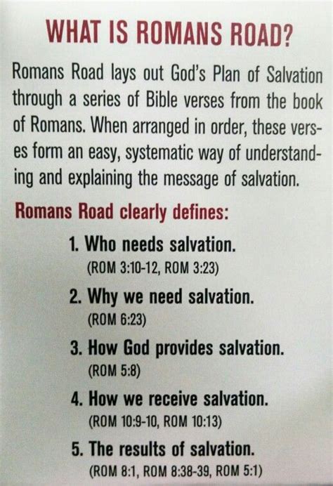 Romans Road To Salvation Printable Kjv