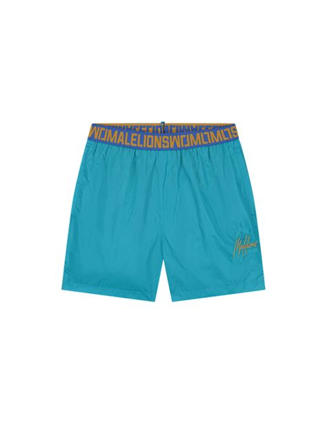 Malelions Venetian Swimshort Aqua Blue Gold Eddy S Eindhoven