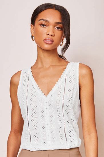 Buy Lipsy Broderie V Neck Vest From Next Israel