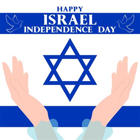 Happy Independence day of Israel card. 7413172 Vector Art at Vecteezy